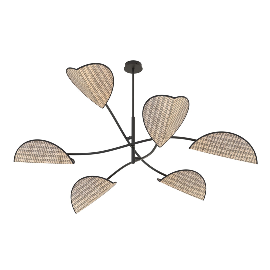 Emibig Stropna svjetiljka LOTUS 230 V 10W MAX LED E14 Čelik/ Tkanina Crna - Slika 2