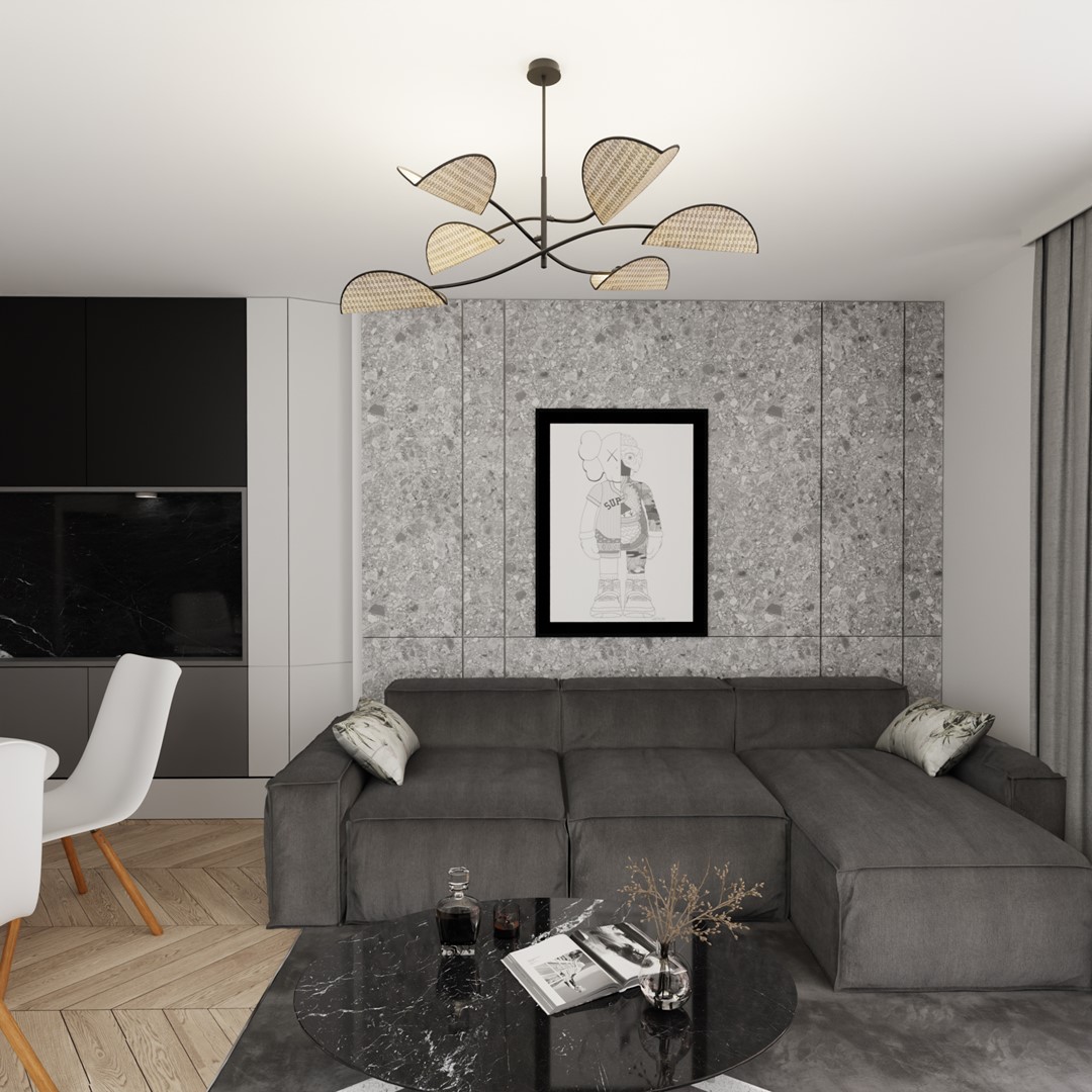 Emibig Stropna svjetiljka LOTUS 230 V 10W MAX LED E14 Čelik/ Tkanina Crna - Slika 5