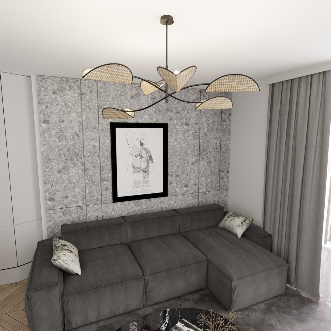 Emibig Stropna svjetiljka LOTUS 230 V 10W MAX LED E14 Čelik/ Tkanina Crna - Slika 6