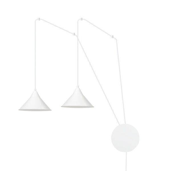 Emibig Visilica ABRAMO 230V 15W MAX LED E27 Čelik Bijela