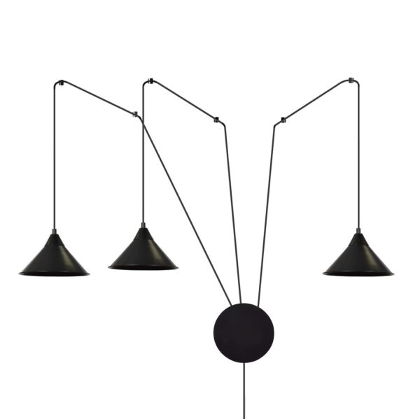Emibig Visilica ABRAMO 230V 15W MAX LED E27 Čelik Crna