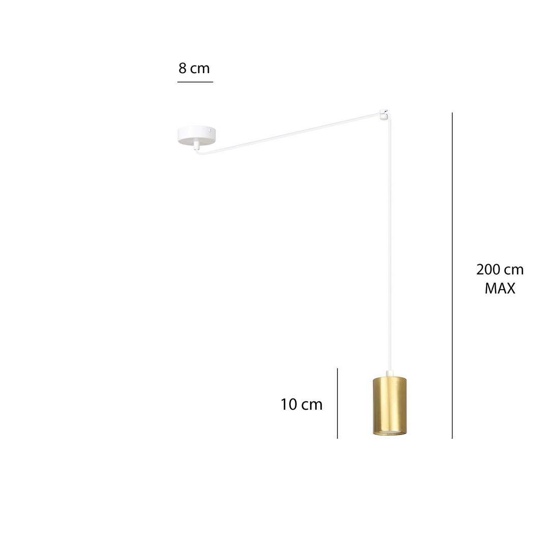 Emibig Visilica TRAKER 230V 10W MAX LED GU10 Čelik Bijela/ Zlatna - Slika 8