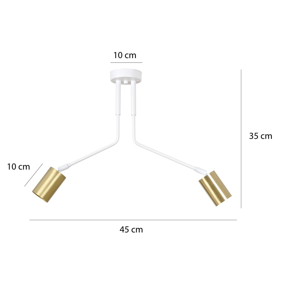Emibig Stropna svjetiljka VERNO 230V 10W MAX LED GU10 Čelik Bijela - Slika 4