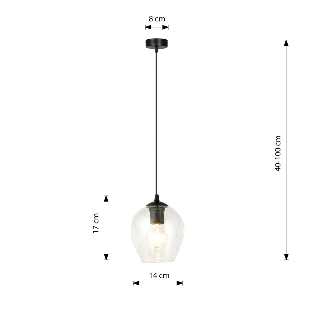 Emibig Visilica ISTAR 230V 10W MAX LED E27 Čelik/ Staklo Crna - Slika 8