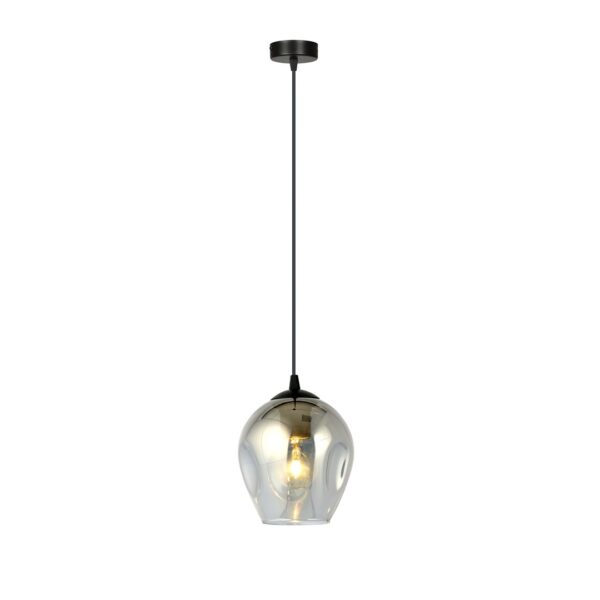 Emibig Visilica ISTAR 230V 10W MAX LED E27 Čelik/ Staklo Crna