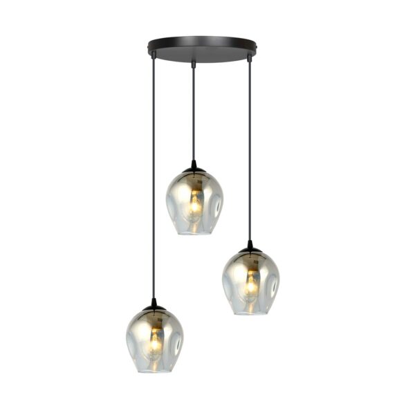 Emibig Visilica ISTAR 230V 10W MAX LED E27 Čelik/ Staklo Crna