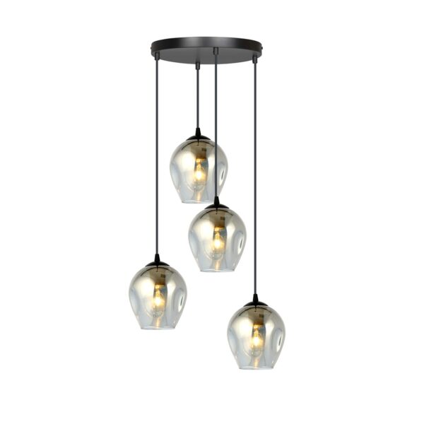 Emibig Visilica ISTAR 230V 10W MAX LED E27 Čelik/ Staklo Crna