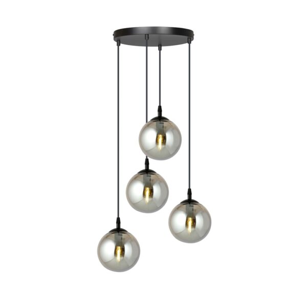 Emibig Visilica COSMO 230V 10W MAX LED E14 Čelik/ Staklo Crna