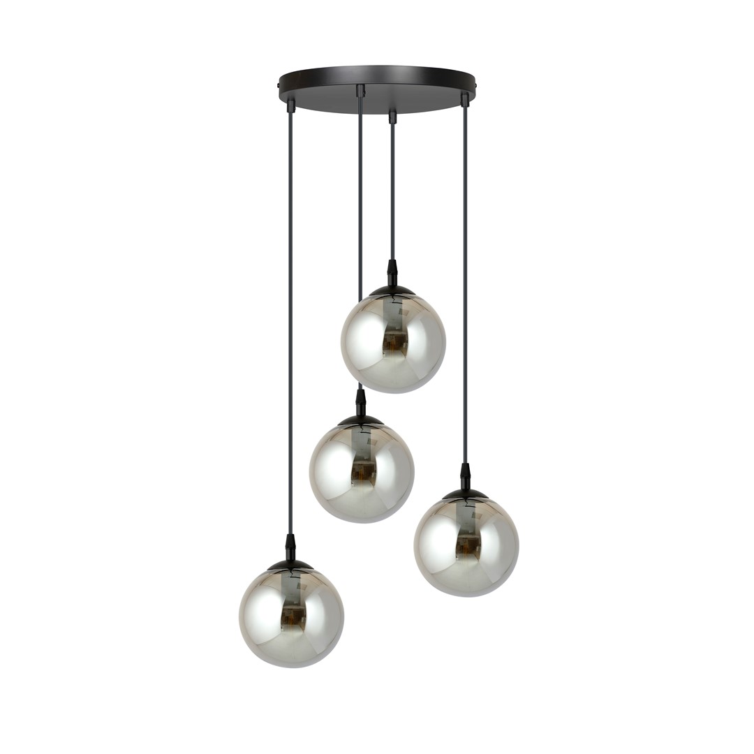 Emibig Visilica COSMO 230V 10W MAX LED E14 Čelik/ Staklo Crna - Slika 2