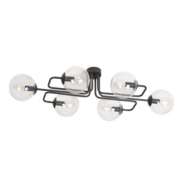 Emibig Stropna svjetiljka BRENDI 230V 10W MAX LED E14 Čelik/ Staklo Crna