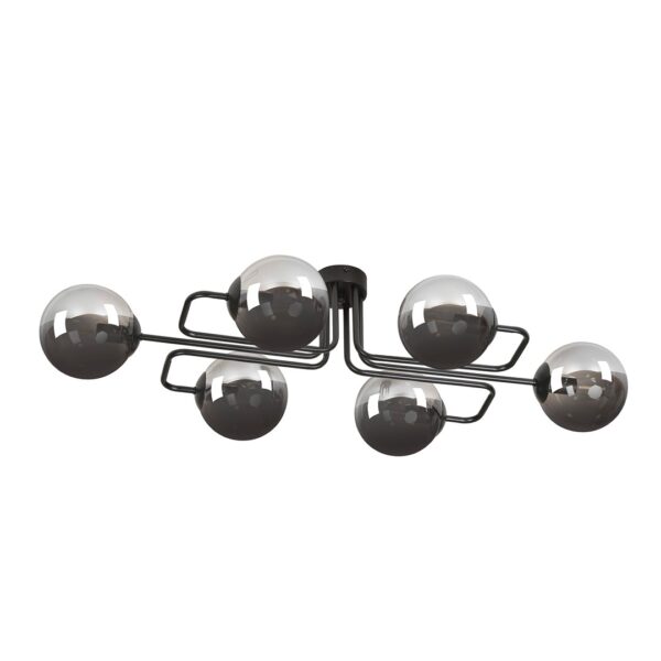 Emibig Stropna svjetiljka BRENDI 230V 10W MAX LED E14 Čelik/ Staklo Crna