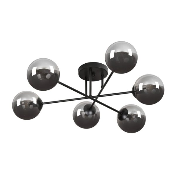 Emibig Stropna svjetiljka BRENDI 230V 10W MAX LED E14 Čelik/ Staklo Crna