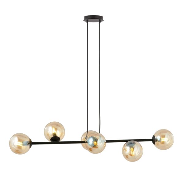 Emibig Visilica ROSSI 230V 10W MAX LED E14 Čelik/ Staklo Crna