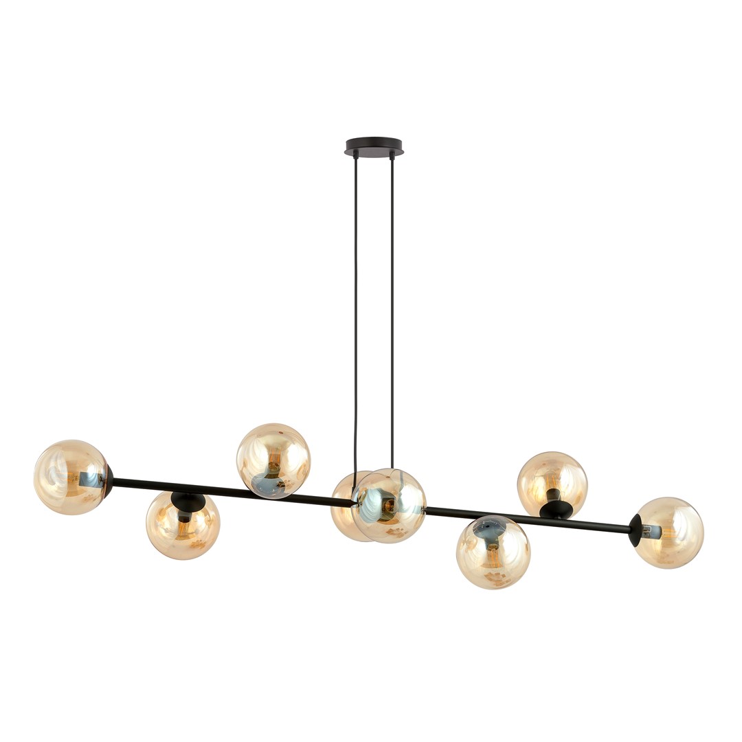 Emibig Visilica ROSSI 230V 10W MAX LED E14 Čelik/ Staklo Crna - Slika 2