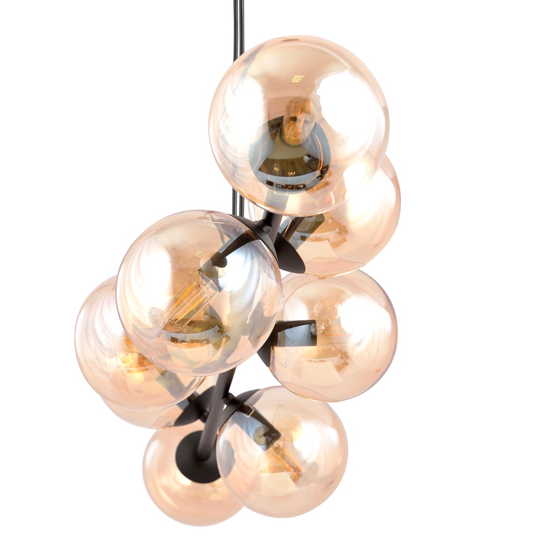 Emibig Visilica ROSSI 230V 10W MAX LED E14 Čelik/ Staklo Crna - Slika 6