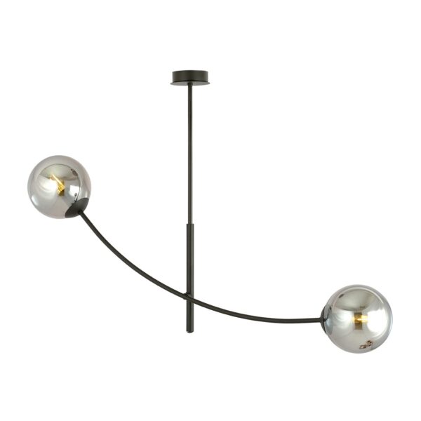 Emibig Stropna svjetiljka HUNTER 230V 10W MAX LED E14 Čelik/ Staklo Crna
