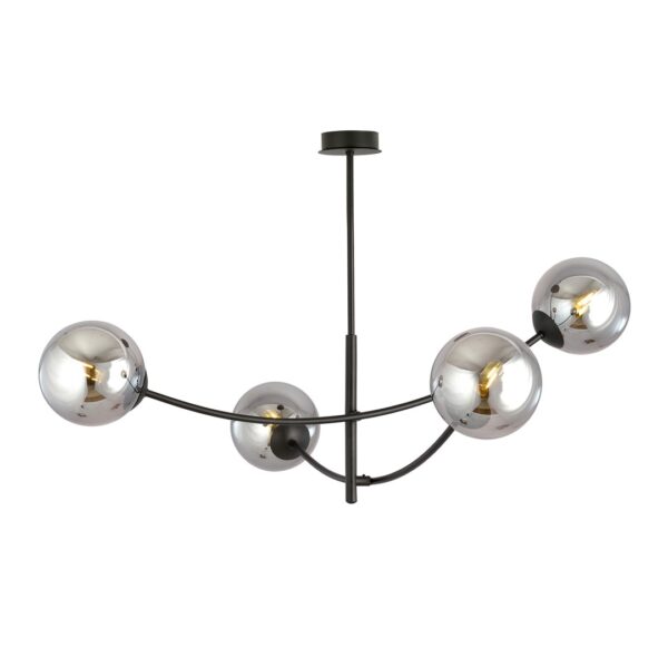 Emibig Stropna svjetiljka HUNTER 230V 10W MAX LED E14 Čelik/ Staklo Crna