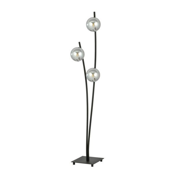 Emibig Podna lampa HUNTER 230V 10W MAX LED E14 Čelik/ Staklo Crna