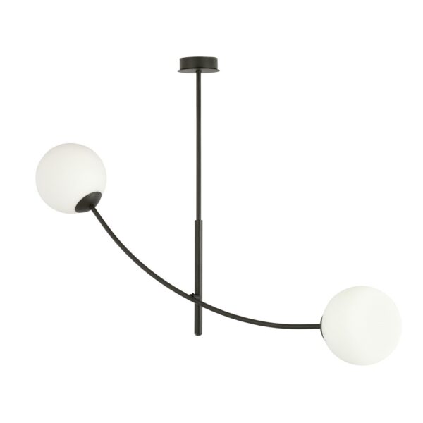 Emibig Stropna svjetiljka HUNTER 230V 10W MAX LED E14 Čelik/ Staklo Crna