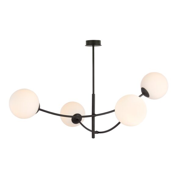 Emibig Stropna svjetiljka HUNTER 230V 10W MAX LED E14 Čelik/ Staklo Crna