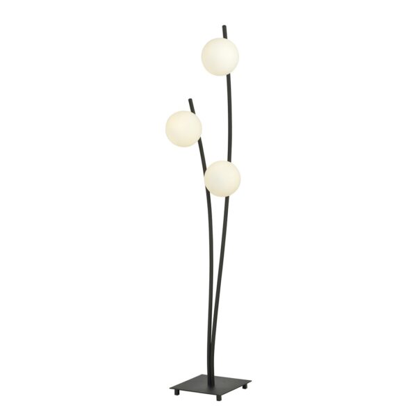Emibig Podna lampa HUNTER 230V 10W MAX LED E14 Čelik/ Staklo Crna