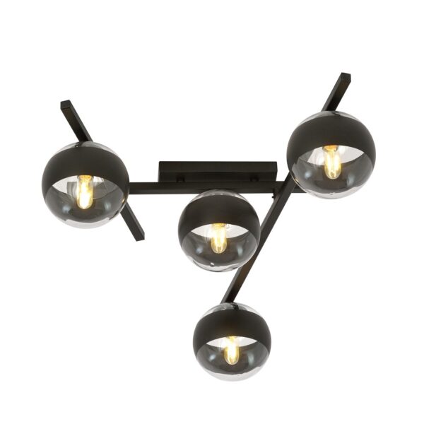 Emibig Stropna svjetiljka SMART 230V 10W MAX LED E14 Čelik/ Staklo Crna