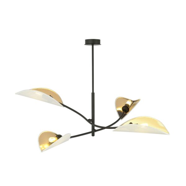 Emibig Stropna svjetiljka LOTUS 230V 10W MAX LED E14 Čelik/ Tkanina Crna