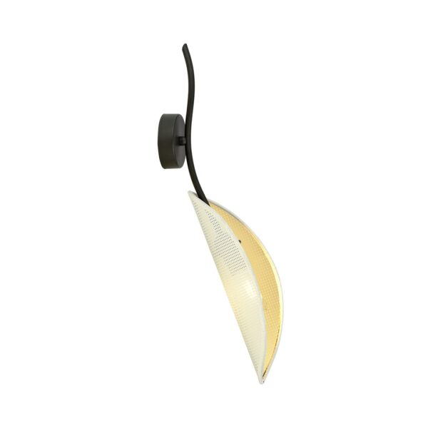 Emibig Zidna lampa LOTUS 230V 10W MAX LED E14 Čelik/ Tkanina Crna