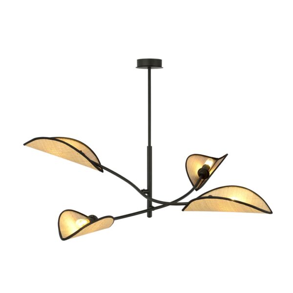 Emibig Stropna svjetiljka LOTUS 230V 10W MAX LED E14 Čelik/ Tkanina Crna