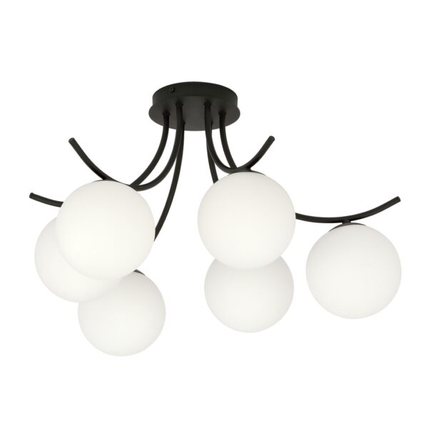Emibig Stropna svjetiljka BOSTON 230V 10W MAX LED E14 Čelik/ Staklo Crna