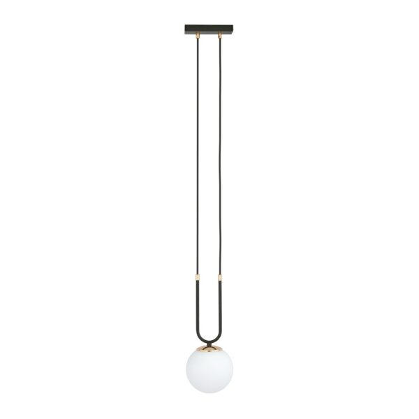 Emibig Visilica GLAM 230V 10W MAX LED E14 Čelik/ Staklo Crna