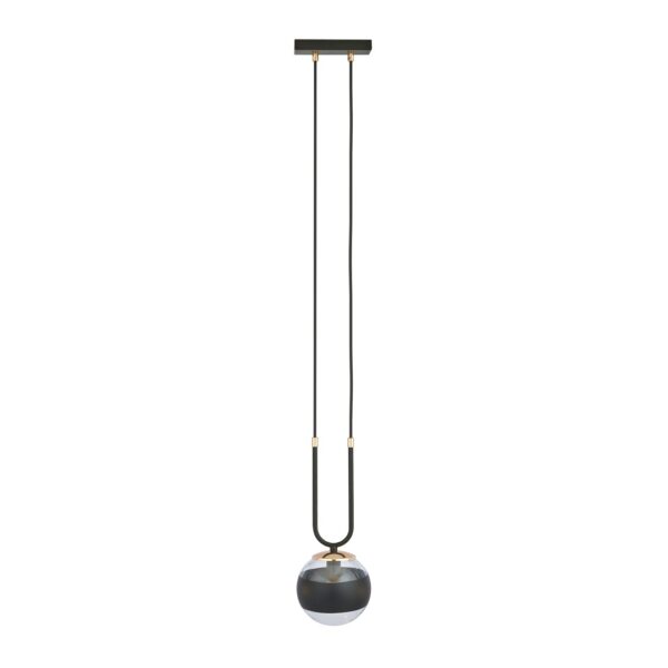 Emibig Visilica GLAM 230V 10W MAX LED E14 Čelik/ Staklo Crna