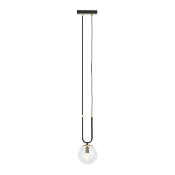 Emibig Visilica GLAM 230V 10W MAX LED E14 Čelik/ Staklo Crna