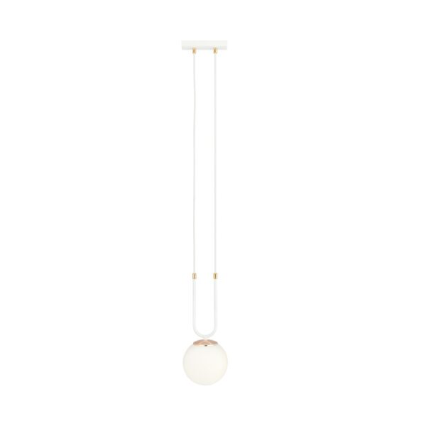 Emibig Visilica GLAM 230V 10W MAX LED E14 Čelik/ Staklo Bijela
