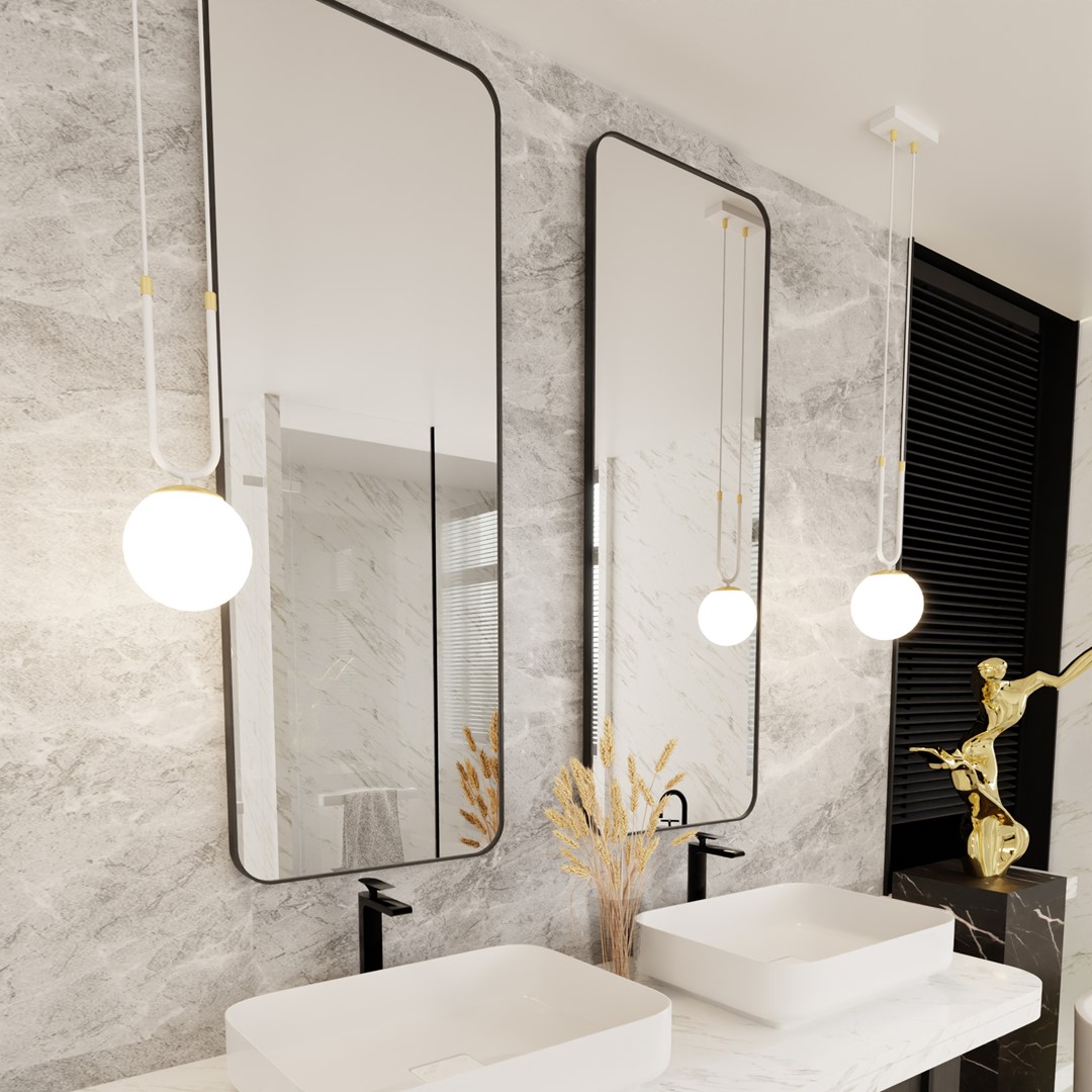 Emibig Visilica GLAM 230V 10W MAX LED E14 Čelik/ Staklo Bijela - Slika 4