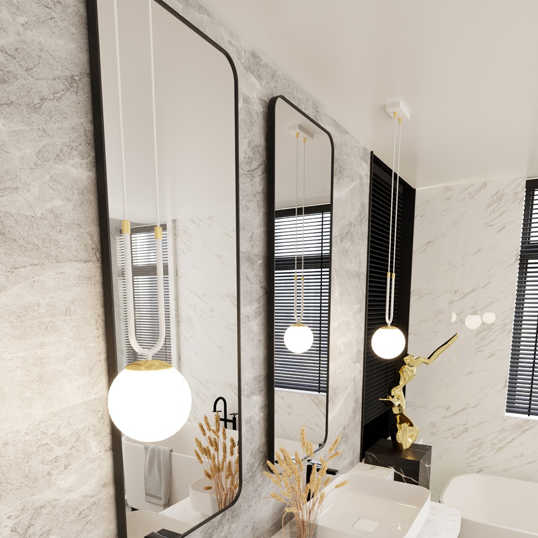 Emibig Visilica GLAM 230V 10W MAX LED E14 Čelik/ Staklo Bijela - Slika 5