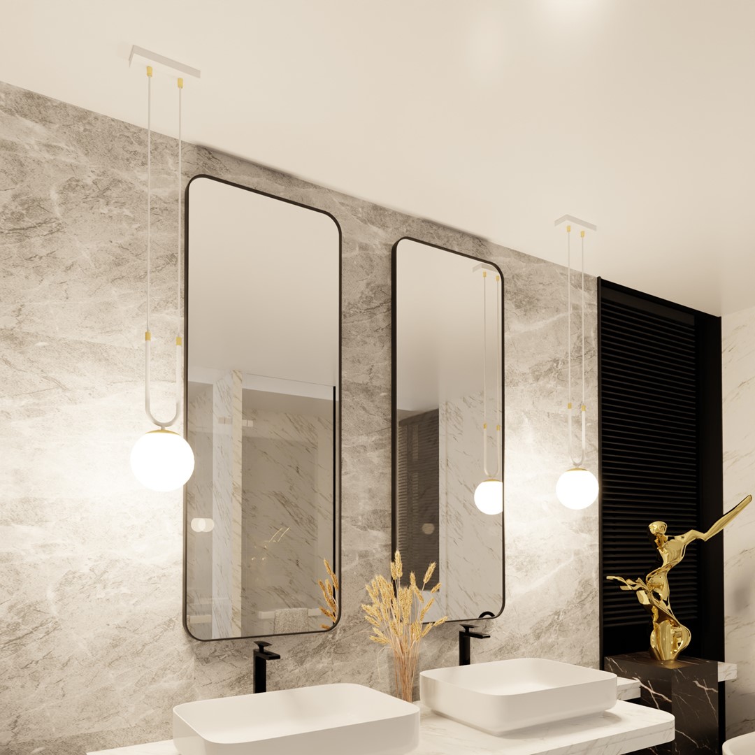 Emibig Visilica GLAM 230V 10W MAX LED E14 Čelik/ Staklo Bijela - Slika 7