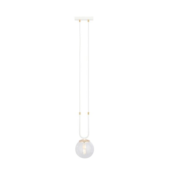 Emibig Visilica GLAM 230V 10W MAX LED E14 Čelik/ Staklo Bijela