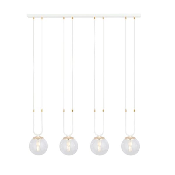 Emibig Visilica GLAM 230V 10W MAX LED E14 Čelik/ Staklo Bijela