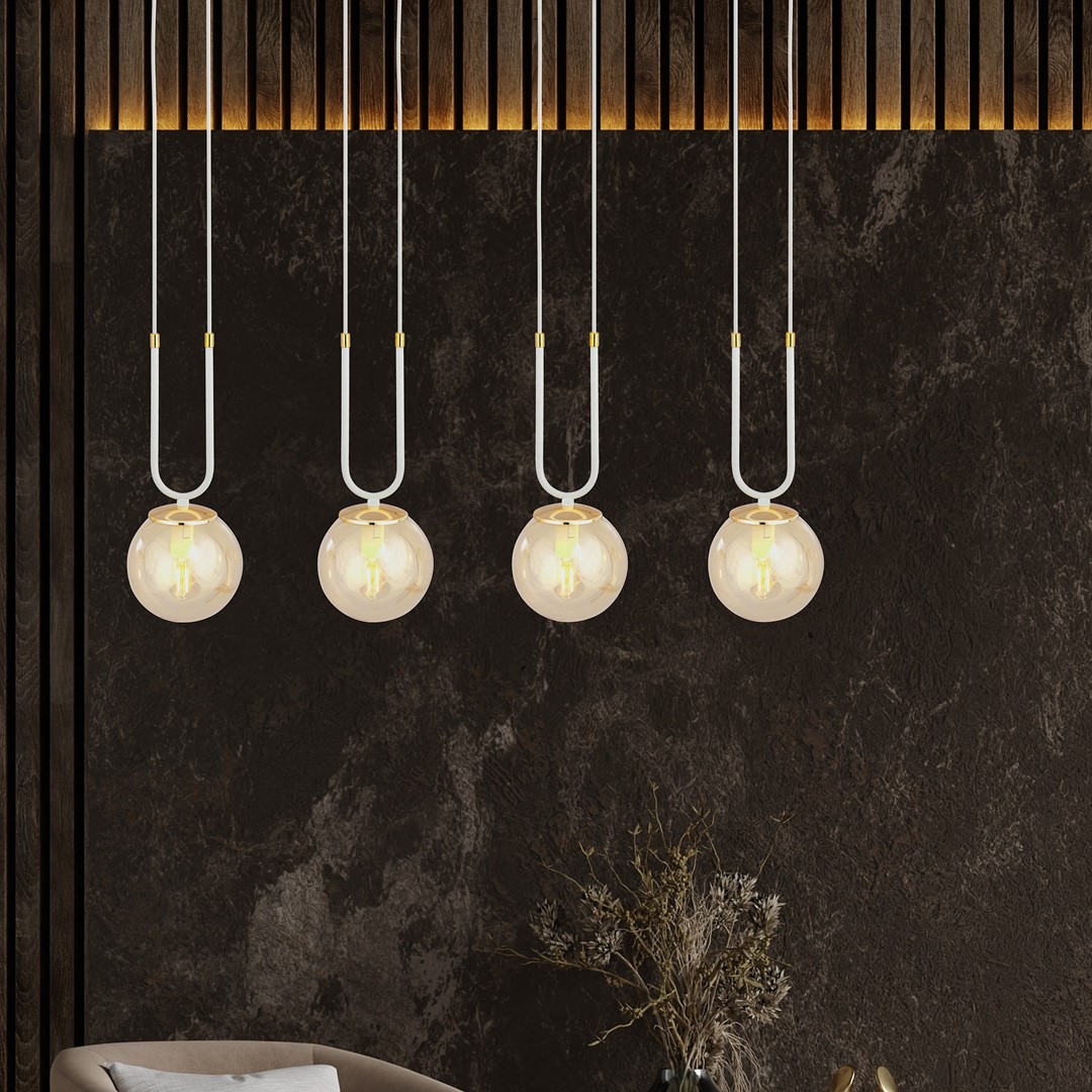 Emibig Visilica GLAM 230V 10W MAX LED E14 Čelik/ Staklo Bijela - Slika 4