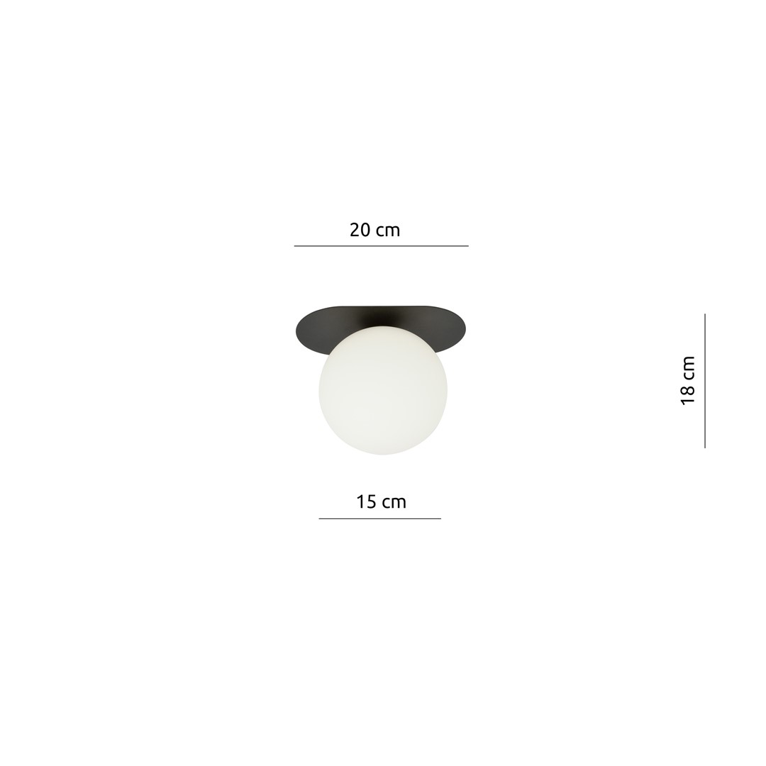 Emibig Stropna svjetiljka PLAZA 230V 10W MAX LED E14 Čelik/ Staklo Crna - Slika 6
