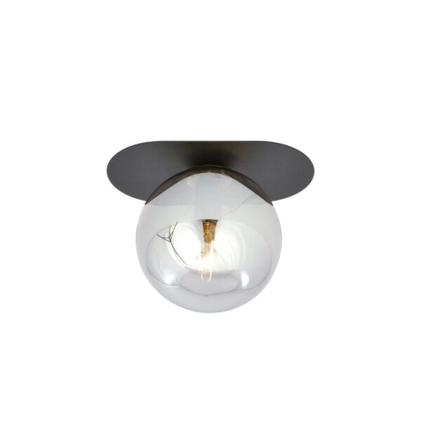 Emibig Stropna svjetiljka PLAZA 230V 10W MAX LED E14 Čelik/ Staklo Crna