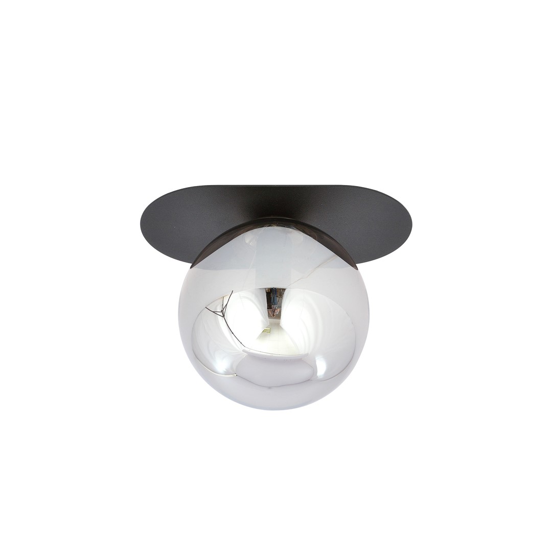 Emibig Stropna svjetiljka PLAZA 230V 10W MAX LED E14 Čelik/ Staklo Crna - Slika 2