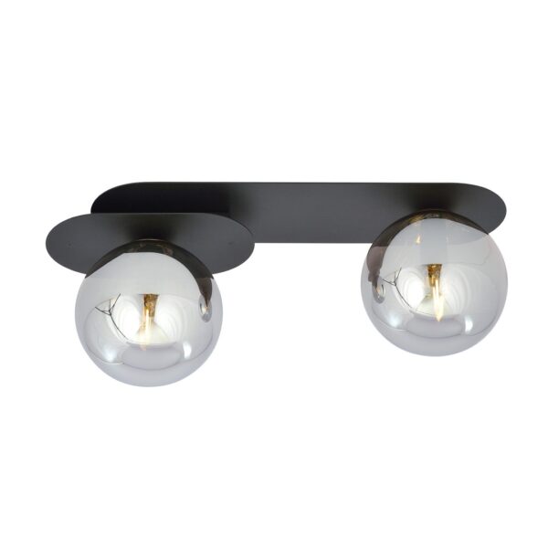 Emibig Stropna svjetiljka PLAZA 230V 10W MAX LED E14 Čelik/ Staklo Crna