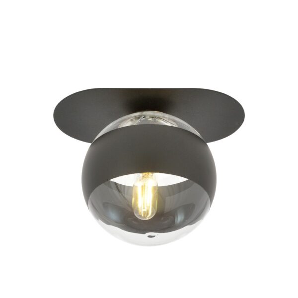 Emibig Stropna svjetiljka PLAZA 230V 10W MAX LED E14 Čelik/ Staklo Crna