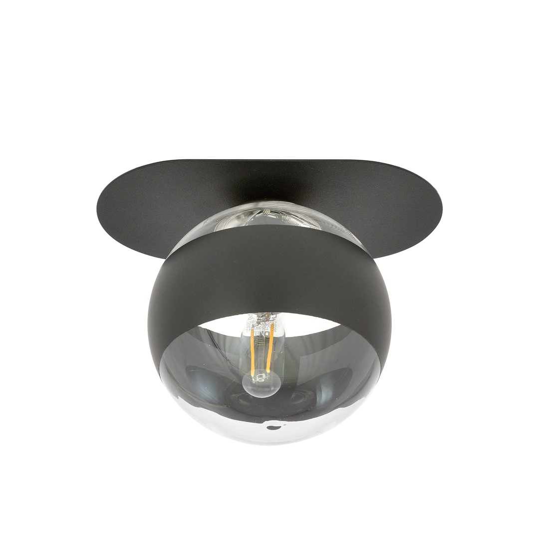 Emibig Stropna svjetiljka PLAZA 230V 10W MAX LED E14 Čelik/ Staklo Crna - Slika 2