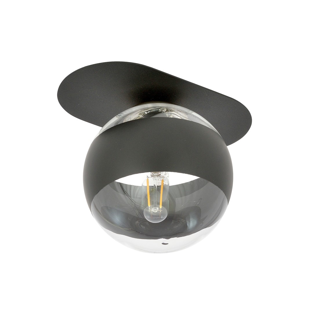 Emibig Stropna svjetiljka PLAZA 230V 10W MAX LED E14 Čelik/ Staklo Crna - Slika 5