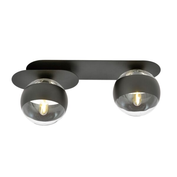 Emibig Stropna svjetiljka PLAZA 230V 10W MAX LED E14 Čelik/ Staklo Crna