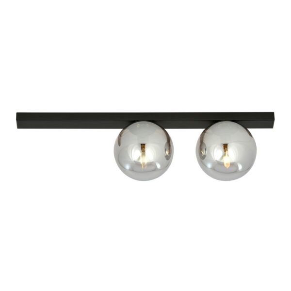 Emibig Stropna svjetiljka FIT 230V 10W MAX LED E14 Čelik/ Staklo Crna