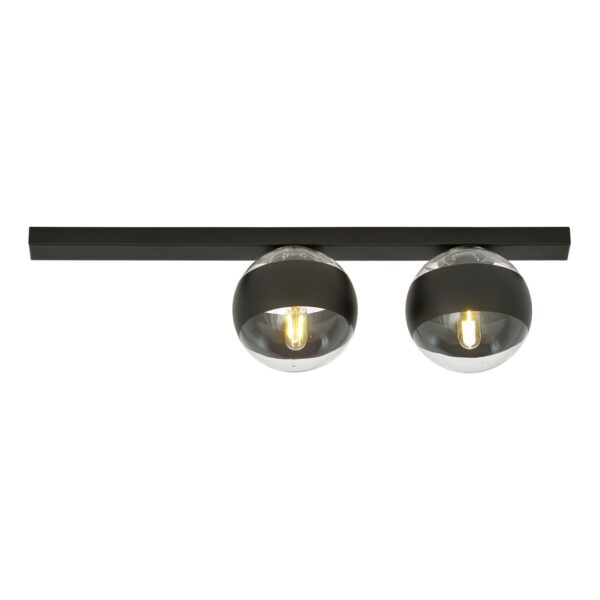 Emibig Stropna svjetiljka FIT 230V 10W MAX LED E14 Čelik/ Staklo Crna